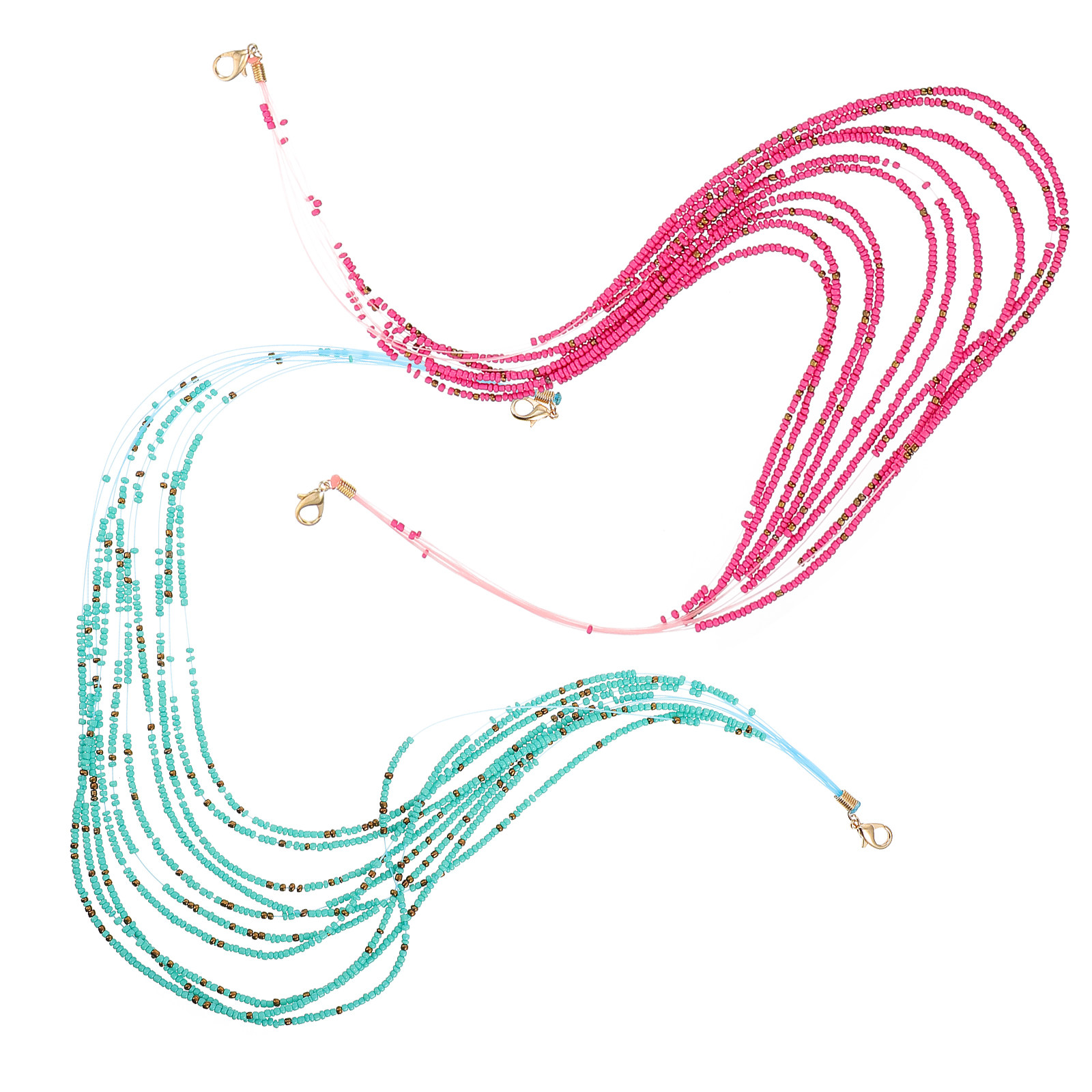 2Pcs Colorful Beaded Mask Hold - огляд і ціна Mask Chain Holder