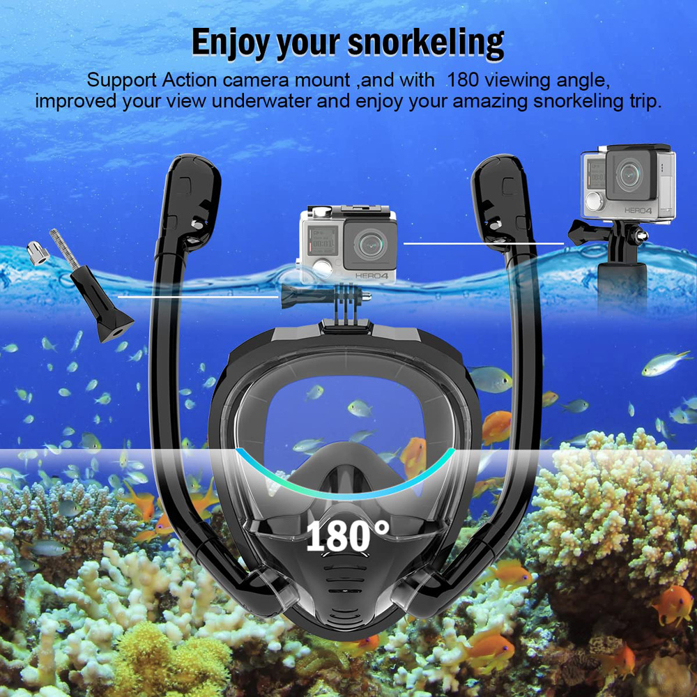Full Face Snorkel Mask 180°Pan - огляд і ціна Anti Pollution Mask
